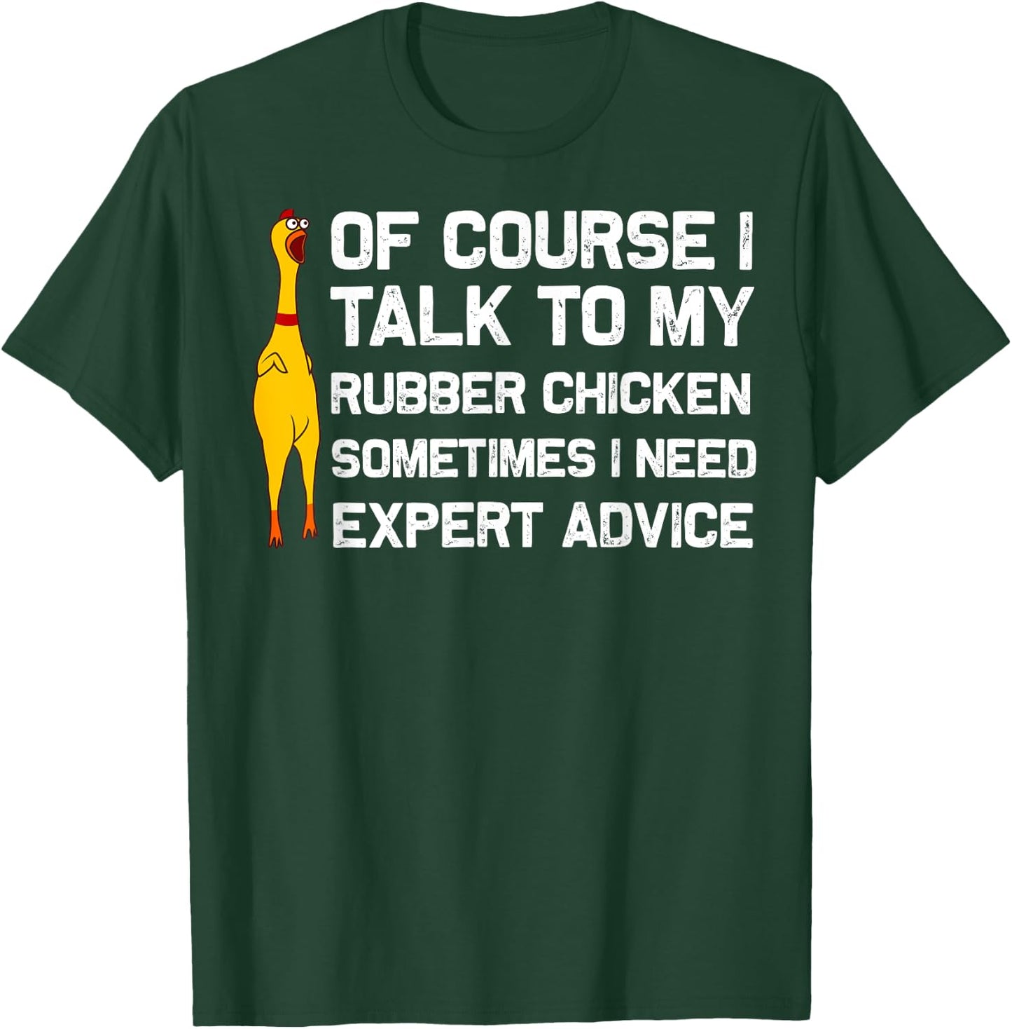Funny Rubber Chicken Gift Men Women Rubber Chicken Costume T-Shirt - T-Shirt | Forest