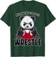 Wrestling Panda All I Want To Do Is Cute Bear Wrestler T-Shirt - T-Shirt | Forest