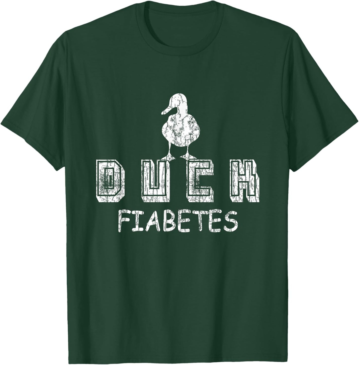 Duck Fiabetes Funny Diabetes Diabetic Graphic T-Shirt - T-Shirt | Forest