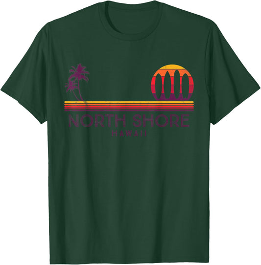 Vintage Hawaii North Shore Tropical Beach Palm trees - Surf Women Kids T-Shirt - T-Shirt | Forest