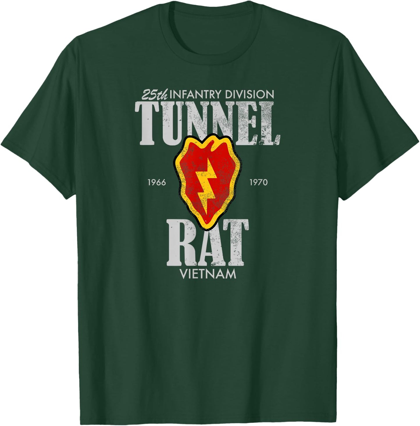 Tunnel Rat - 25th Infantry Vietnam (distressed) T-Shirt - T-Shirt | Forest