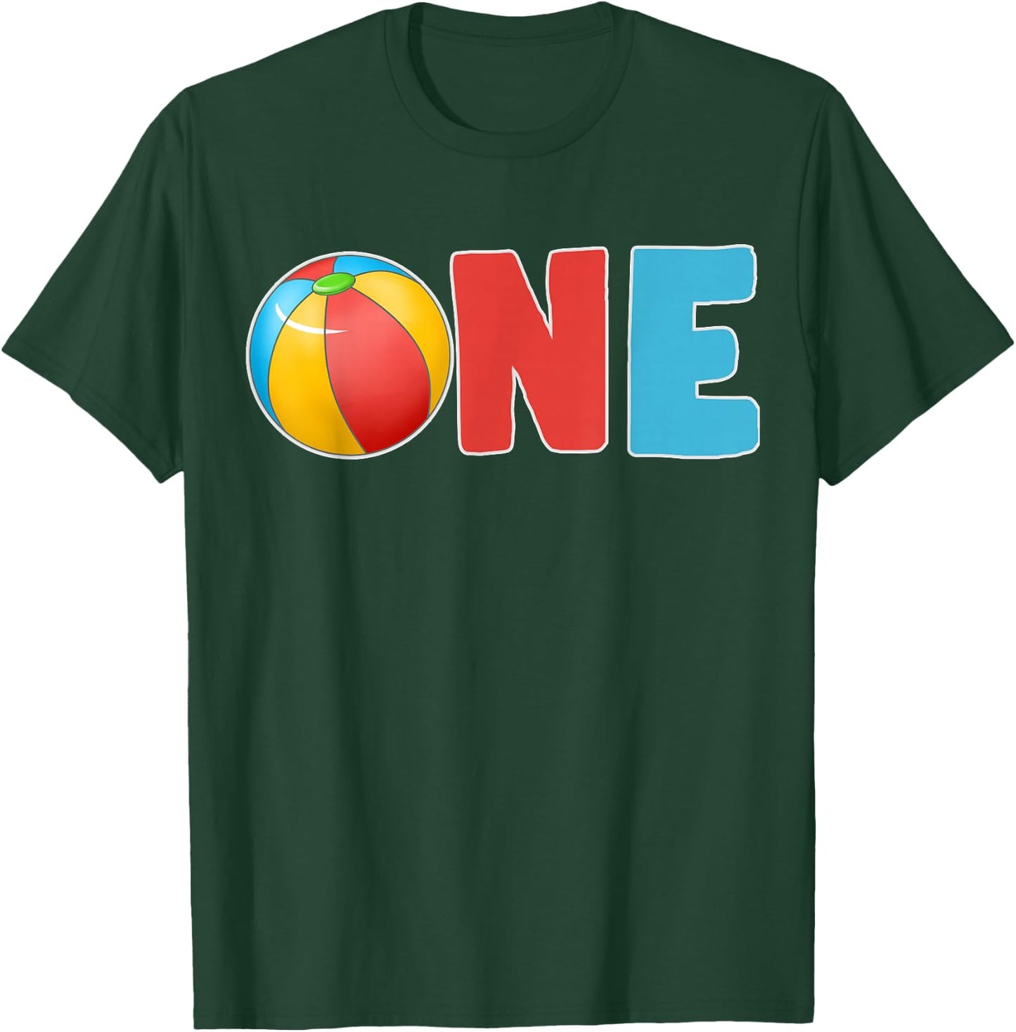 1st Birthday Boy Beach Ball Family Matching Party T-Shirt - T-Shirt | Forest