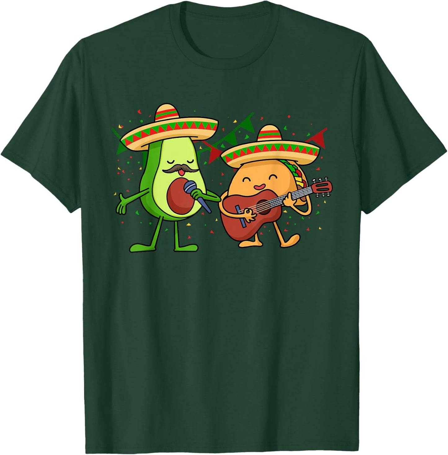Let's Fiesta Avocado And Tacos Cinco de Mayo Mexican Party T-Shirt - T-Shirt | Forest