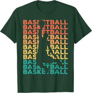 Retro Vintage Basketball Gift Basketball Players T-Shirt - T-Shirt | Forest