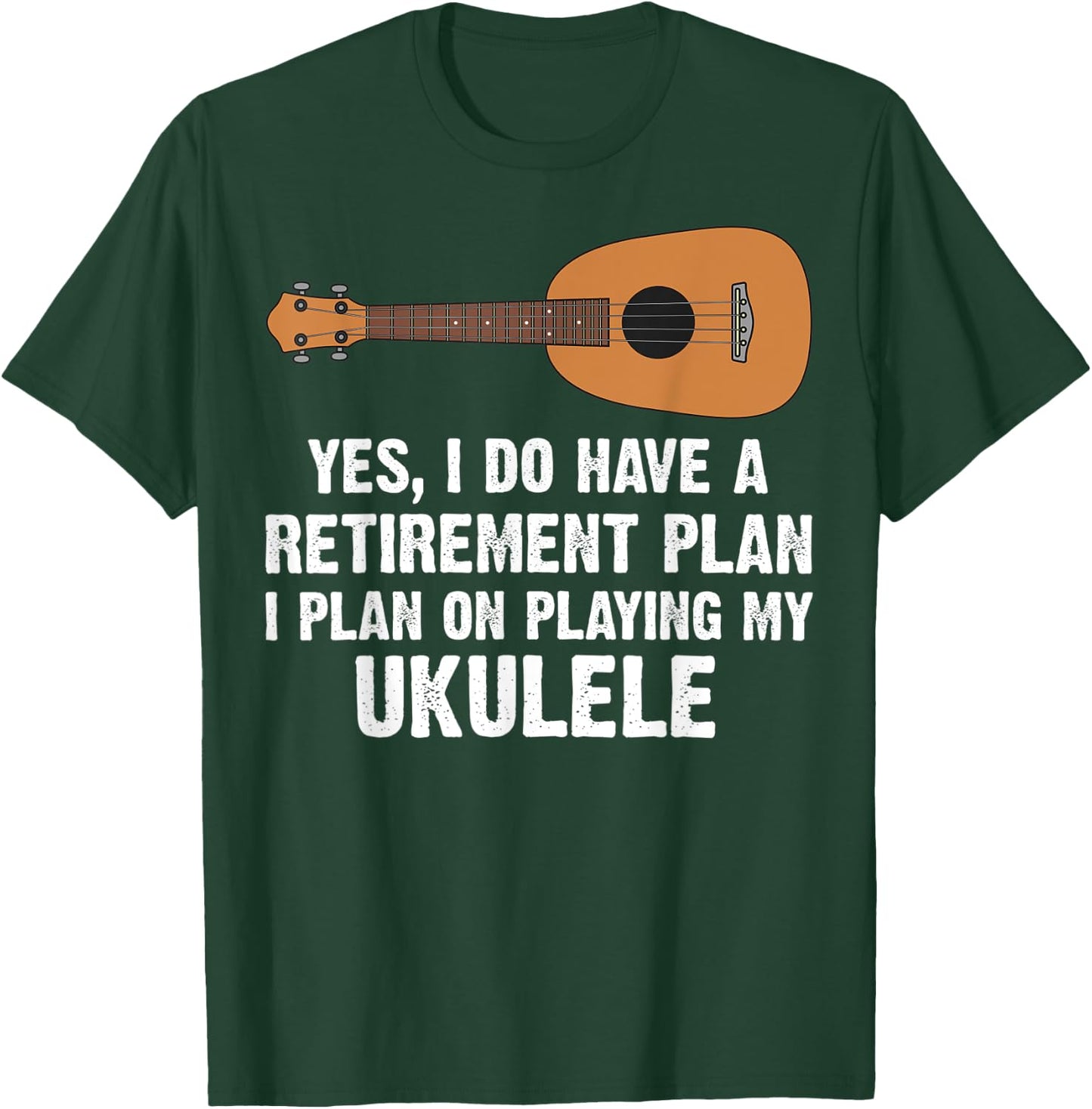 Funny Ukulele Gift Women Hawaiian Instrument Player T-Shirt - T-Shirt | Forest