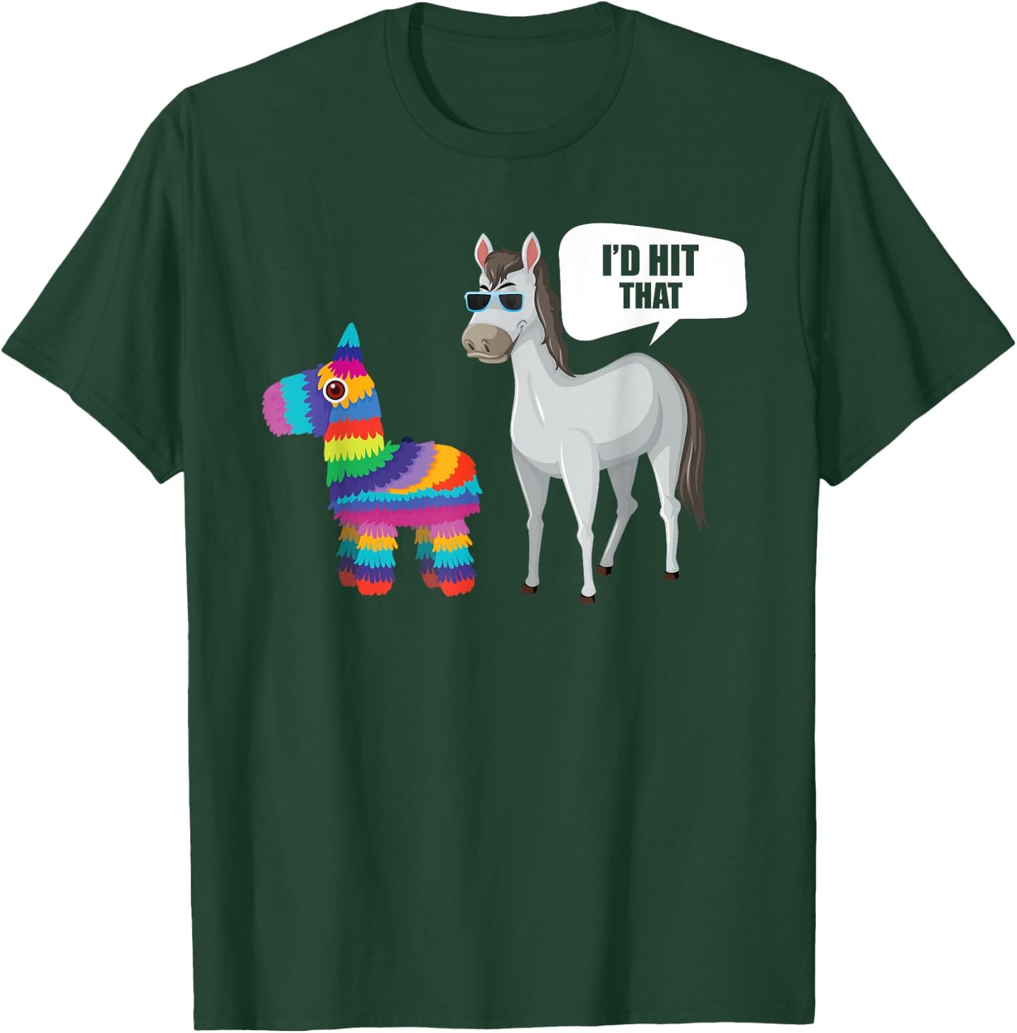 Horse Id Hit That Pinata Mexican Funny Cinco de Mayo T-Shirt - T-Shirt | Forest