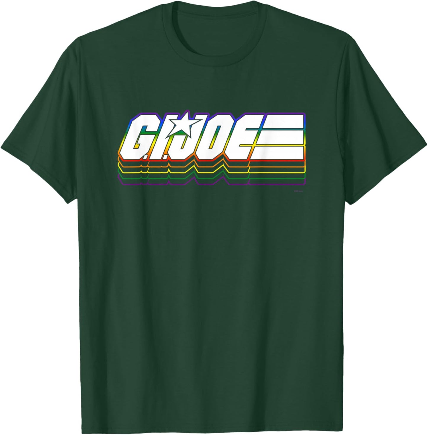 G.I. Joe Rainbow Outline Classic Hasbro Toy Logo T-Shirt - T-Shirt | Forest
