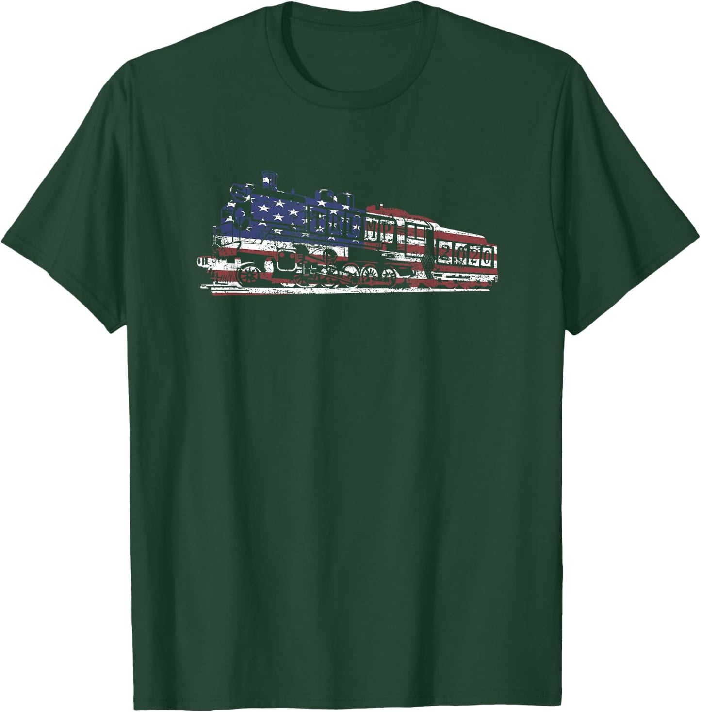 TRUMP TRAIN 2020 Funny President Trump Supporter Voter T-Shirt - T-Shirt | Forest