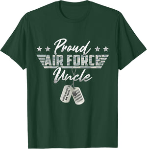 Proud Air Force Uncle Military Air Force Family Matching T-Shirt - T-Shirt | Forest