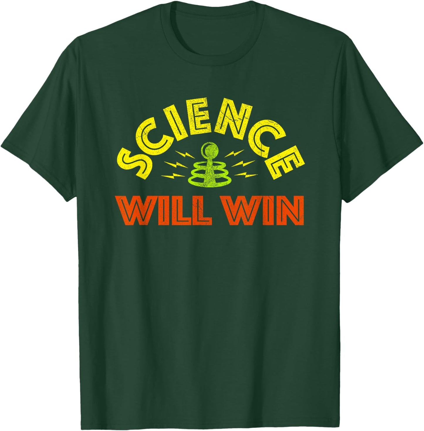 Science Will Win - Facts Over Fear Trust Science Knowledge T-Shirt - T-Shirt | Forest
