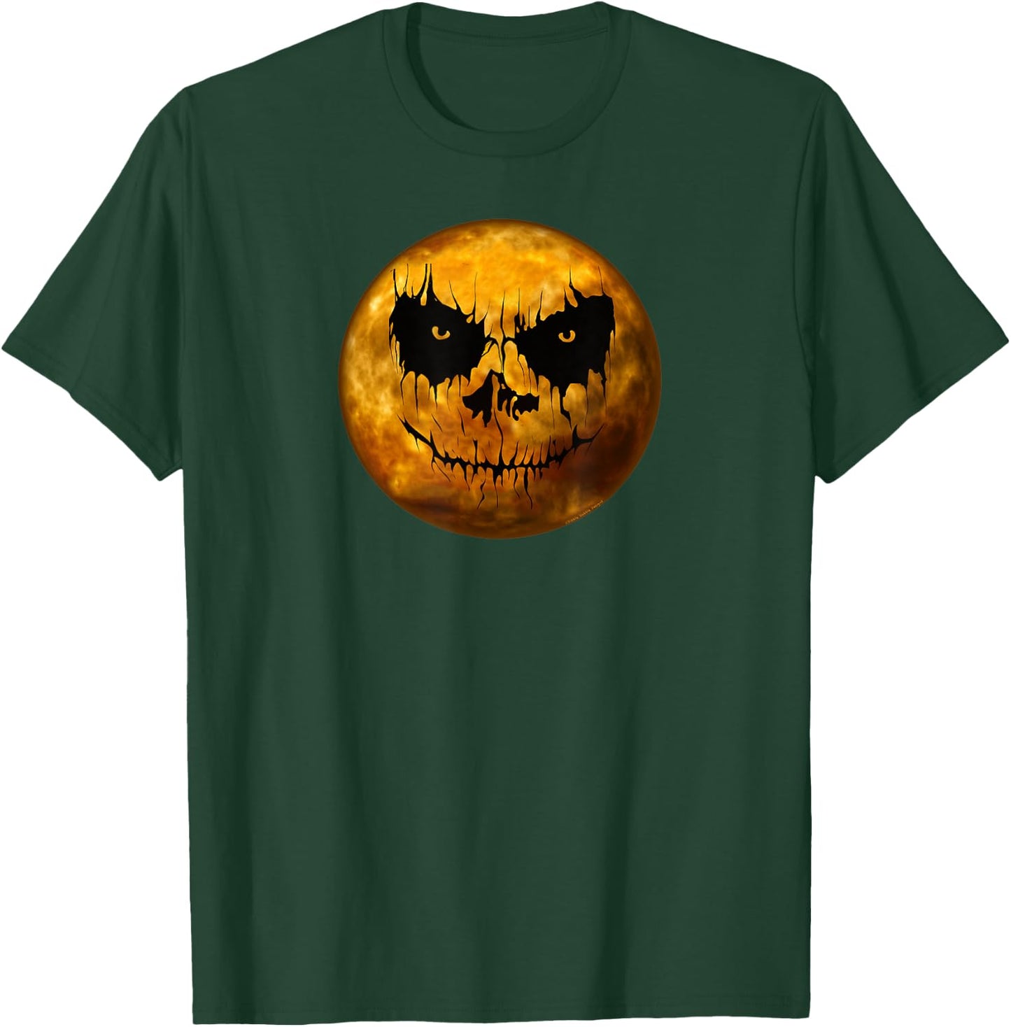 Scary Jack o Lantern Full Moon Halloween T-Shirt - T-Shirt | Forest