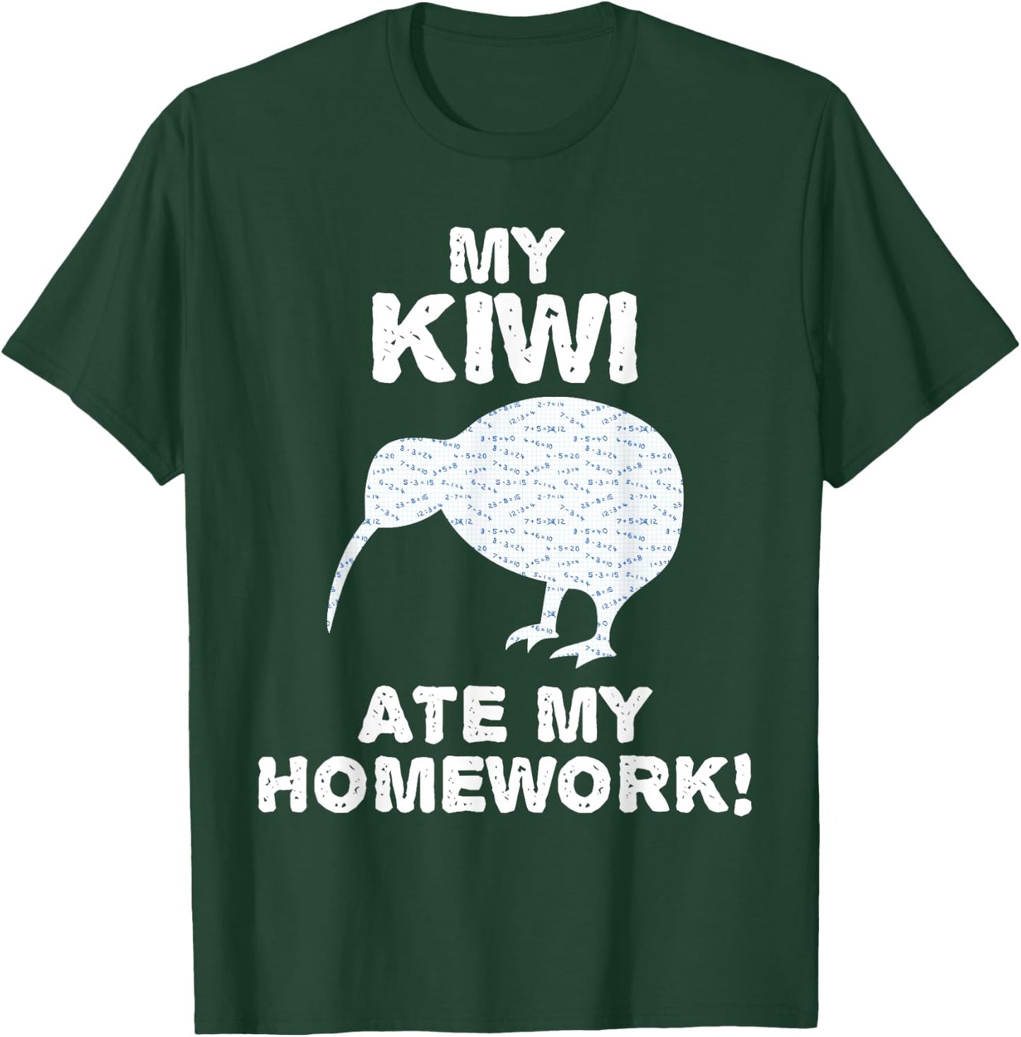 My Kiwi Ate My Homework Bird Animal Back To School Kid T-Shirt - T-Shirt | Forest