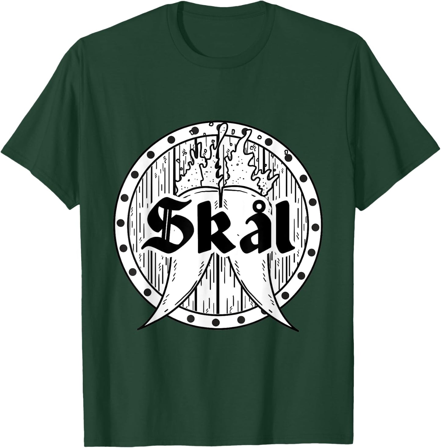 Skal Norwegian Cheers Rune Thor Drinking Horn Viking T-Shirt - T-Shirt | Forest