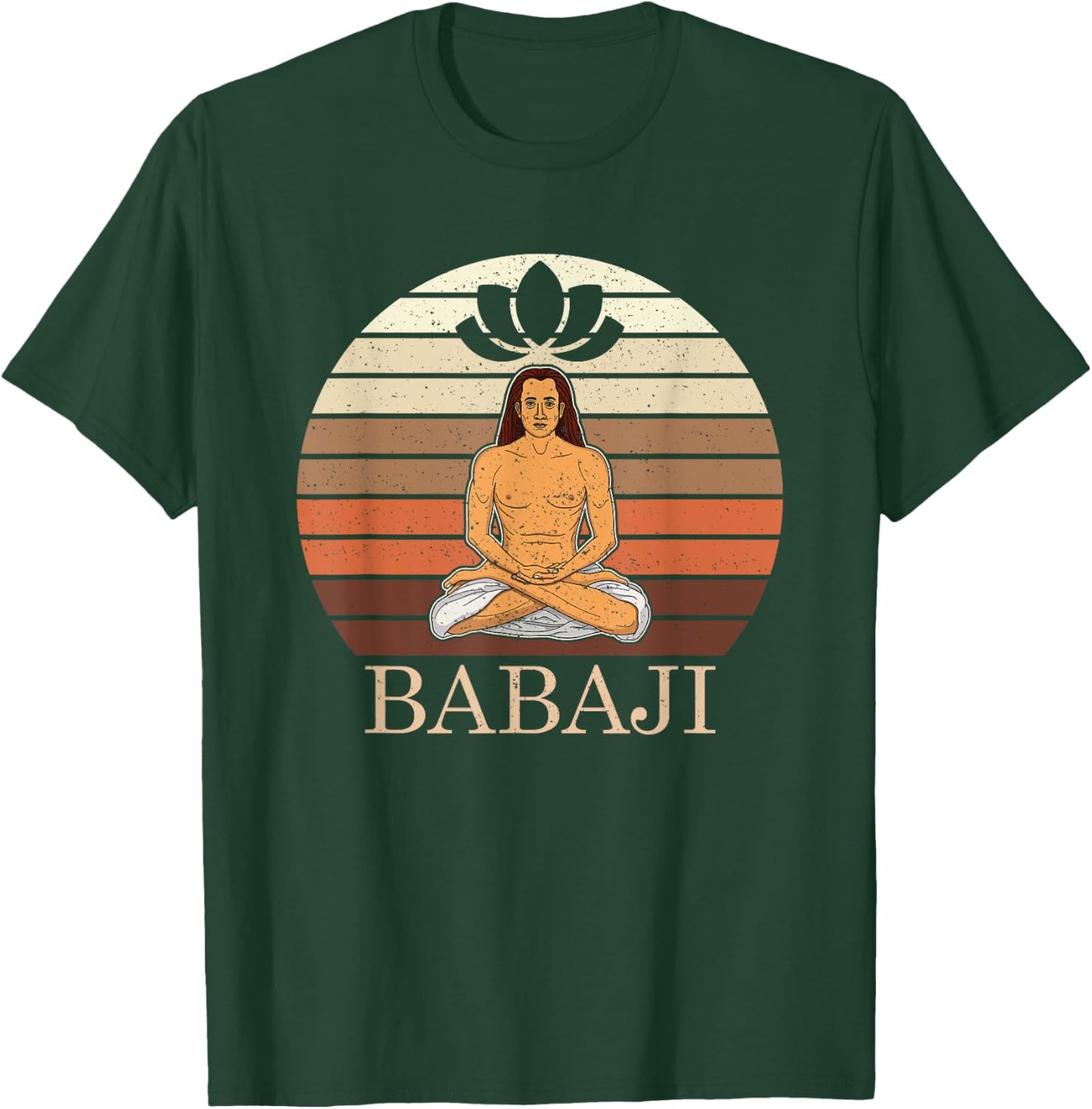 Mahavatar Babaji Hinduism Buddha Peace master fitness poses T-Shirt - T-Shirt | Forest