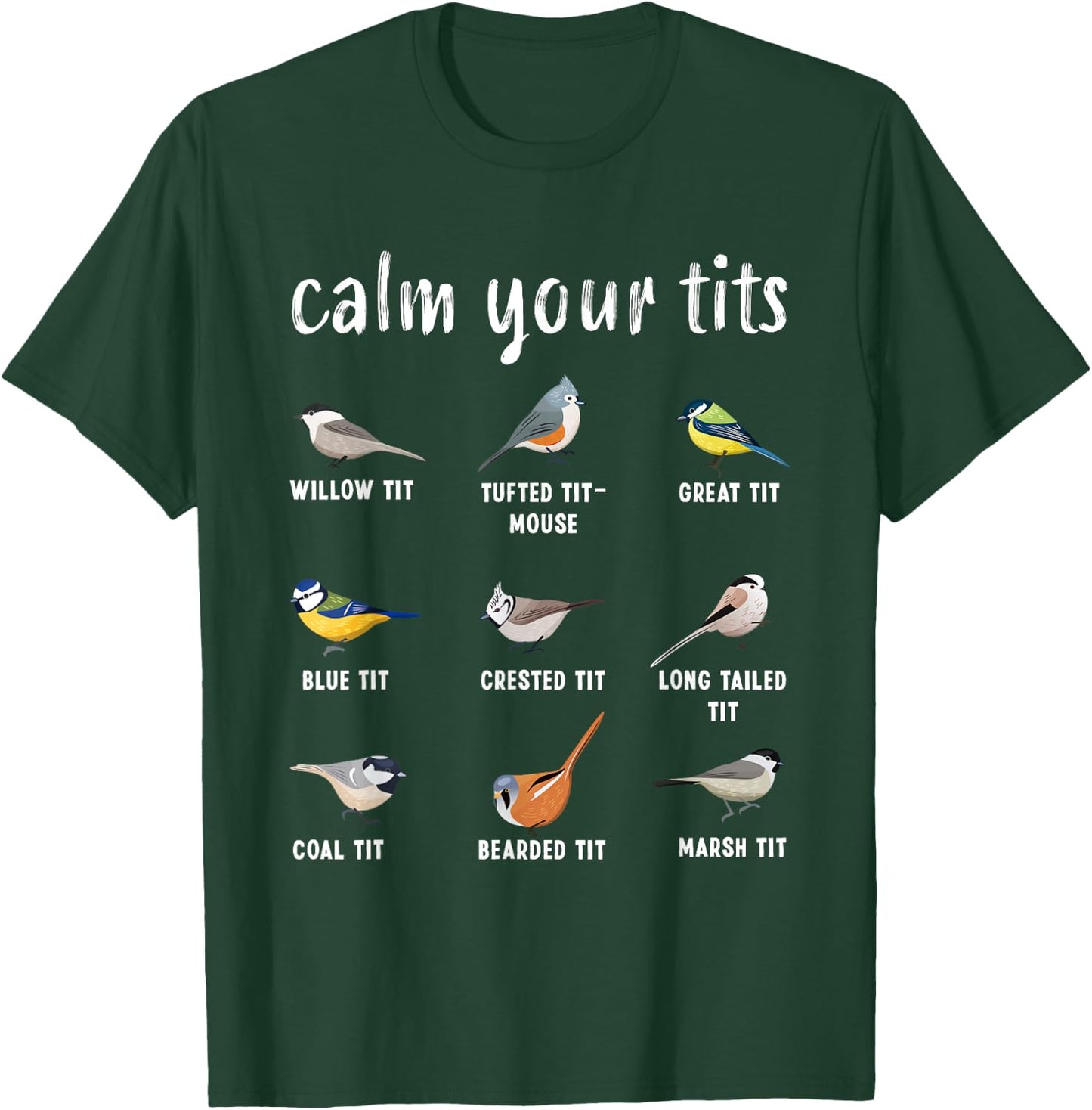 Funny Bird watching Tufted Titmouse Gift T-Shirt - T-Shirt | Forest