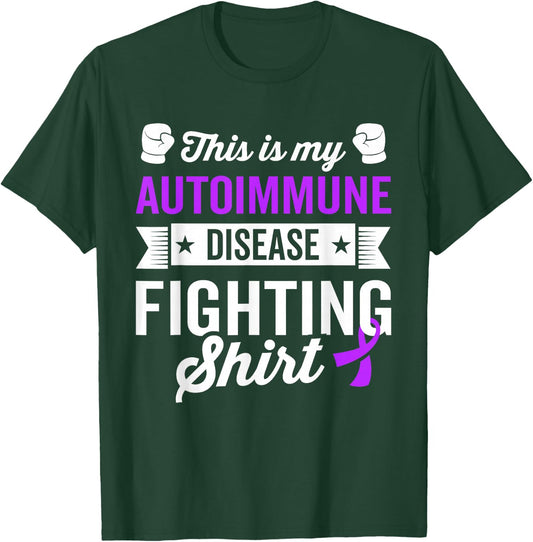 Autoimmune Disease Warrior Survivor Awareness Recovery Gitf T-Shirt - T-Shirt | Forest