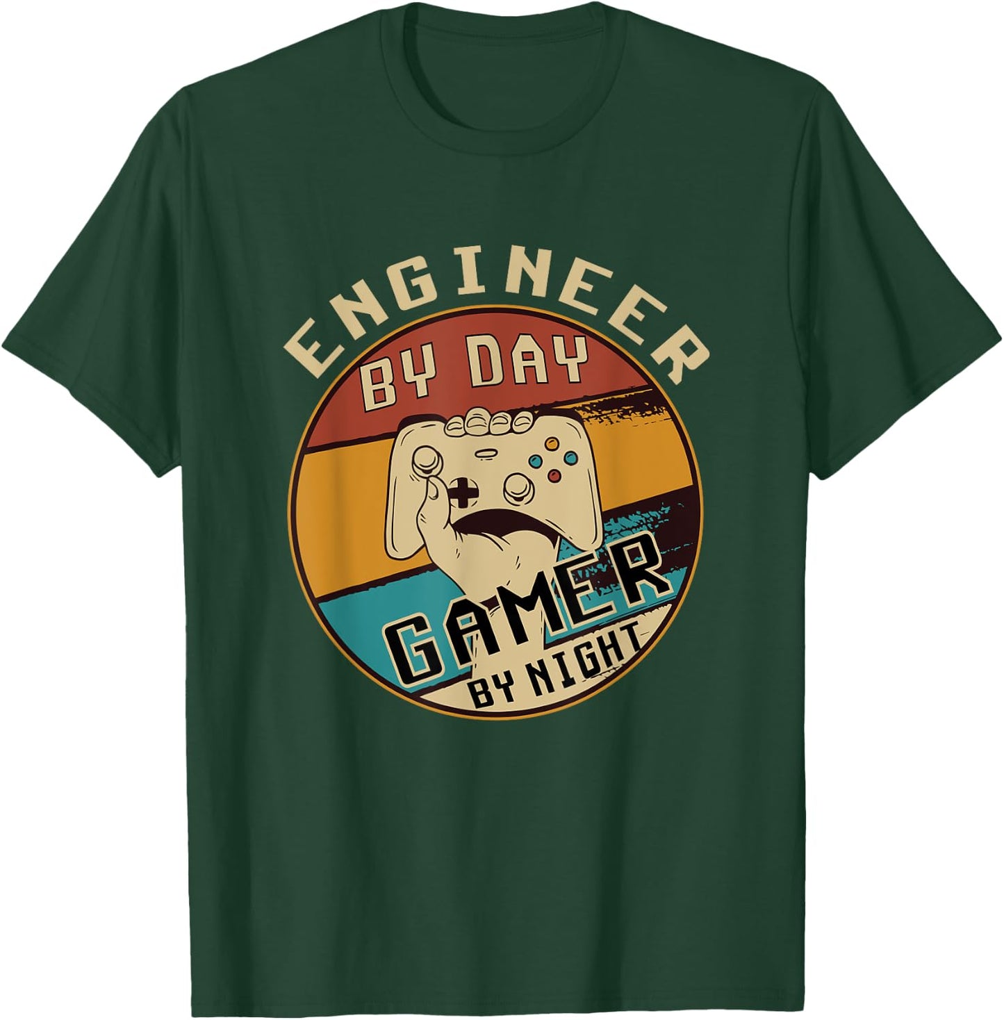 Engineer by Day Gamer by Night T-Shirt - T-Shirt | Forest
