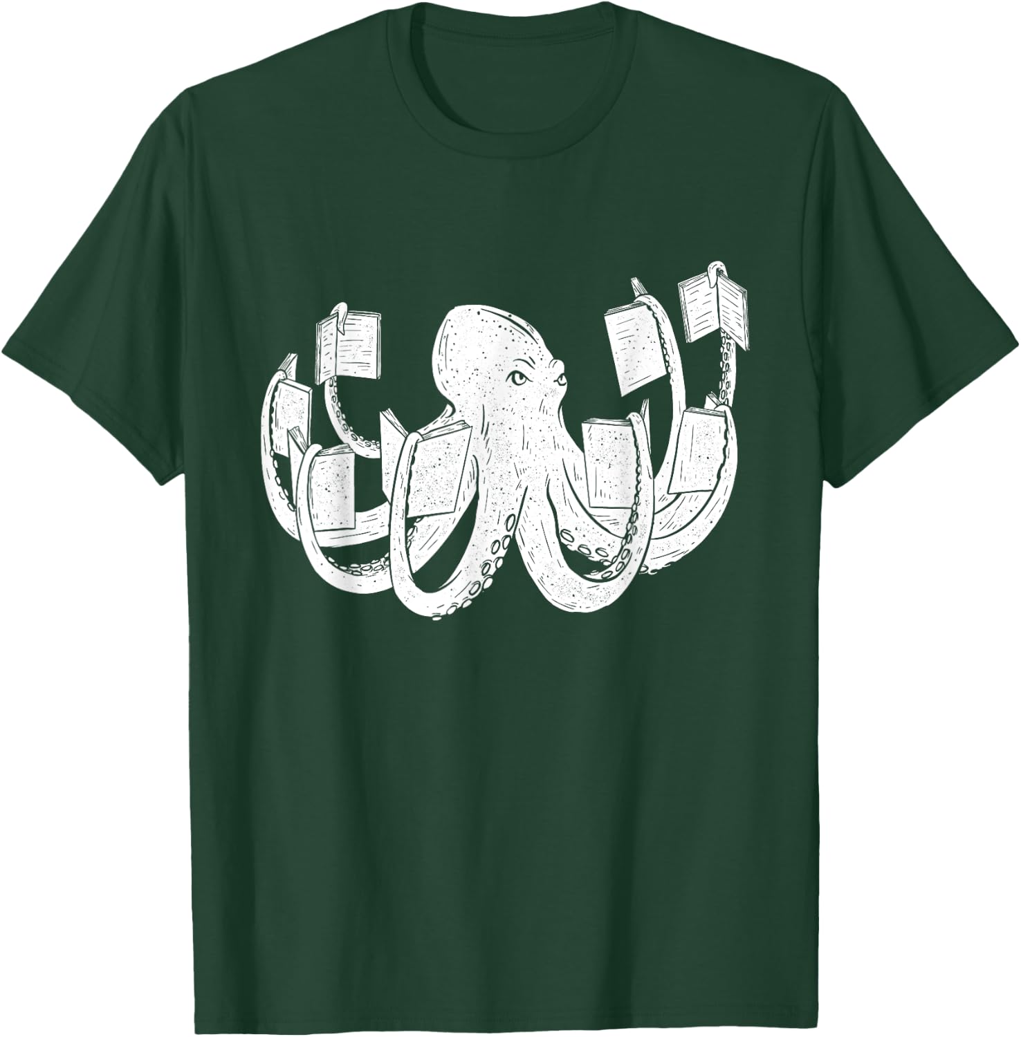 Octopus Lover - Reader Bookworm Reading Librarian Library T-Shirt - T-Shirt | Forest