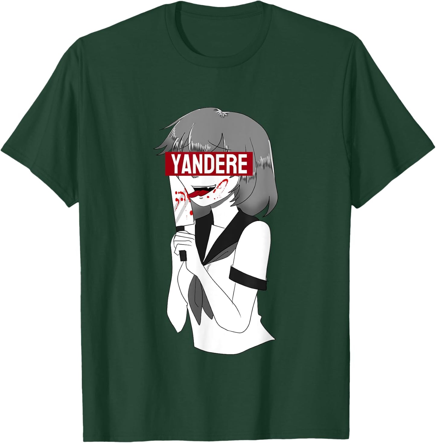 Yandere Anime Girl I Japanese Anime Manga T-Shirt - T-Shirt | Forest