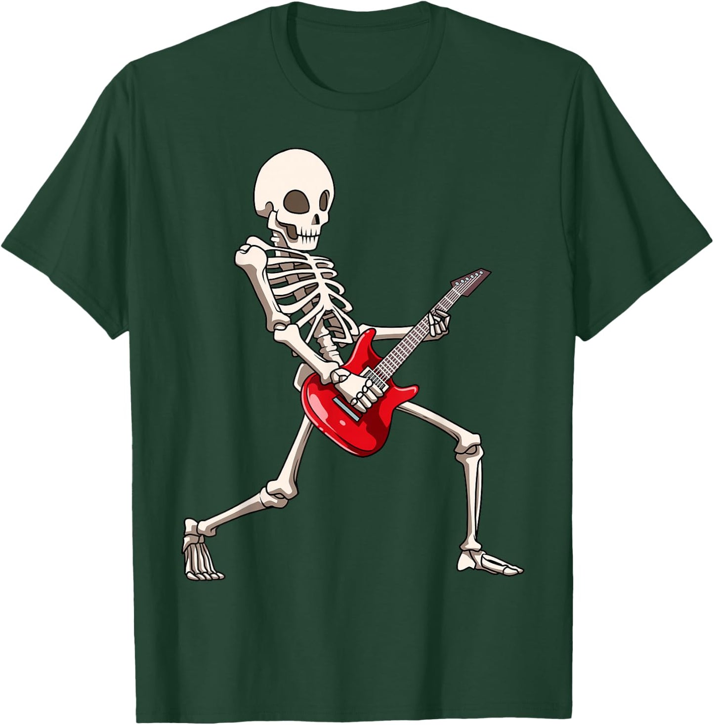 Skeleton Guitar Players Skeleton Playing Guitar Guitarists T-Shirt - T-Shirt | Forest
