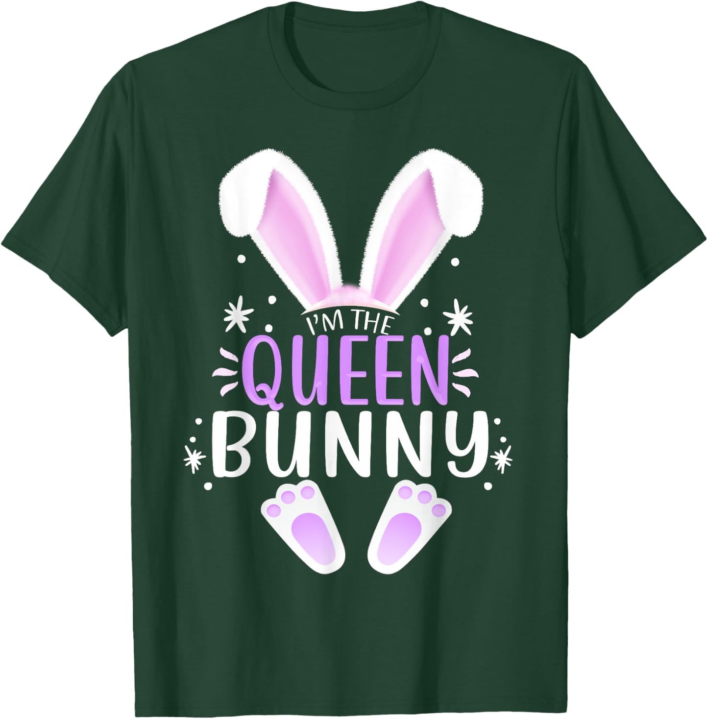 I'm The Queen Bunny Easter Day Bunny Family Matching Style T-Shirt - T-Shirt | Forest