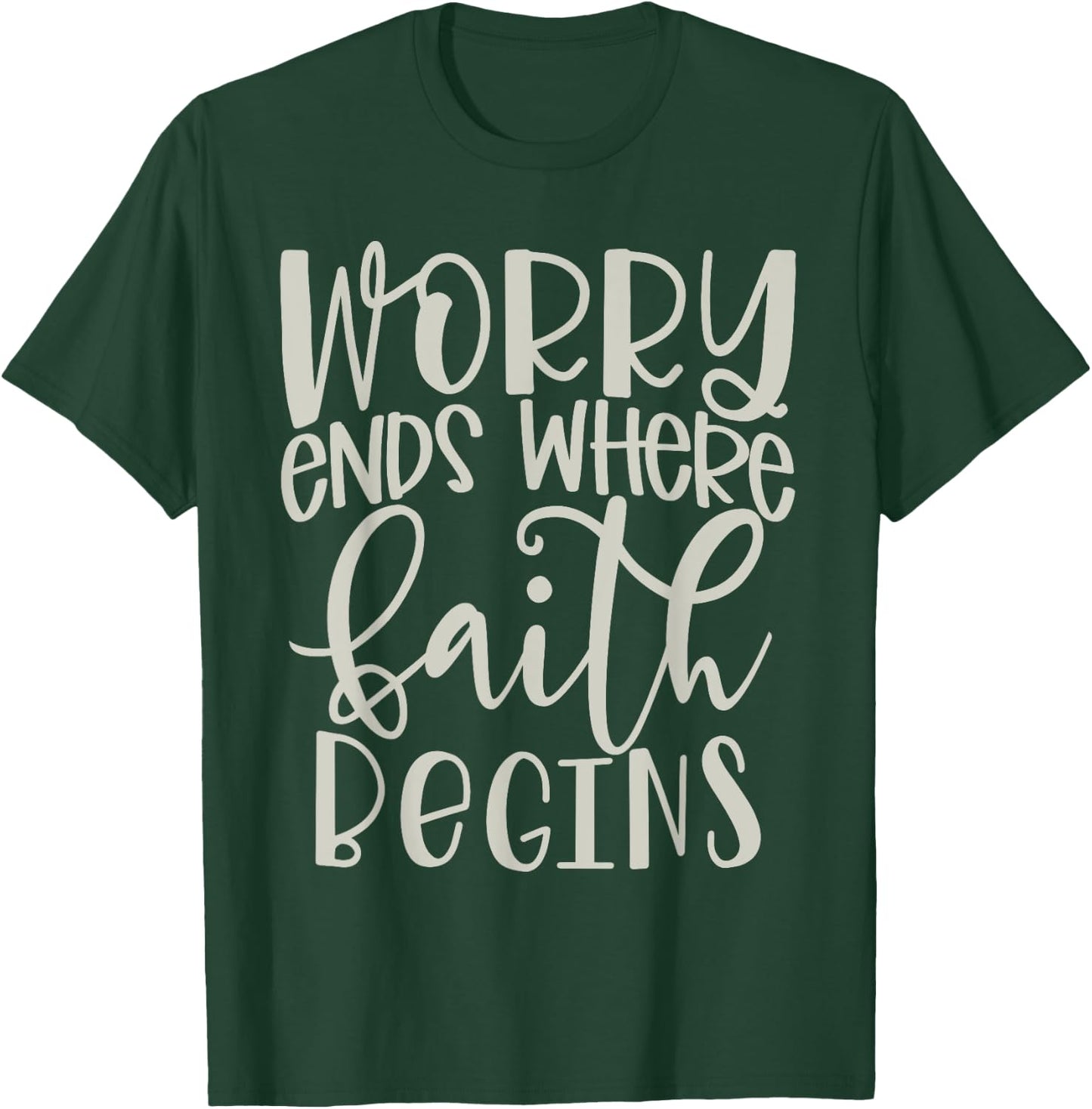 Faith Based Print Plus Size Christian 2x Scripture Girl T-Shirt - T-Shirt | Forest