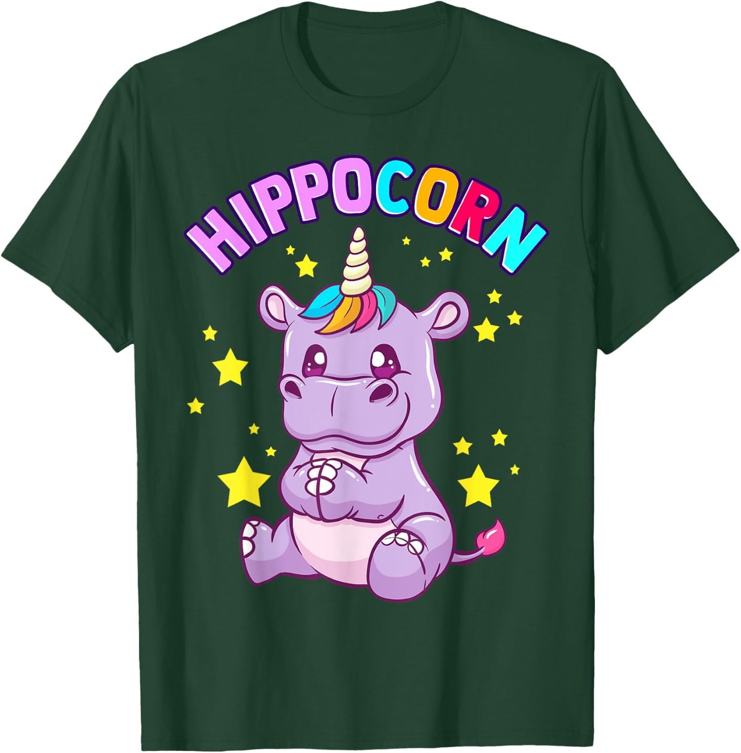 Hippocorn Hippo Unicorn Hippopotamus Magical Squad T-Shirt - T-Shirt | Forest