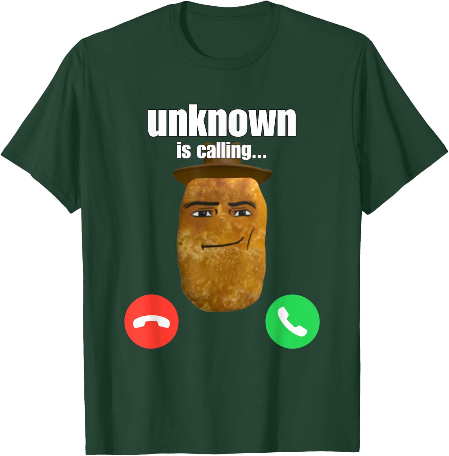 Chicken Nugget Man Face Cowboy Meme T-Shirt - T-Shirt | Forest