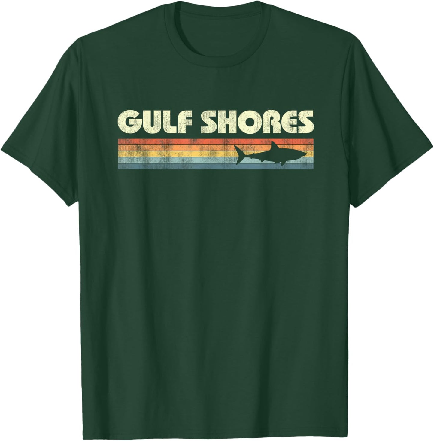 Gulf Shores Alabama Shark Vintage Boys Girls Souvenir T-Shirt - T-Shirt | Forest