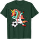 Dabbing Unicorn Soccer On White Red Sport Football Jersey T-Shirt - T-Shirt | Forest