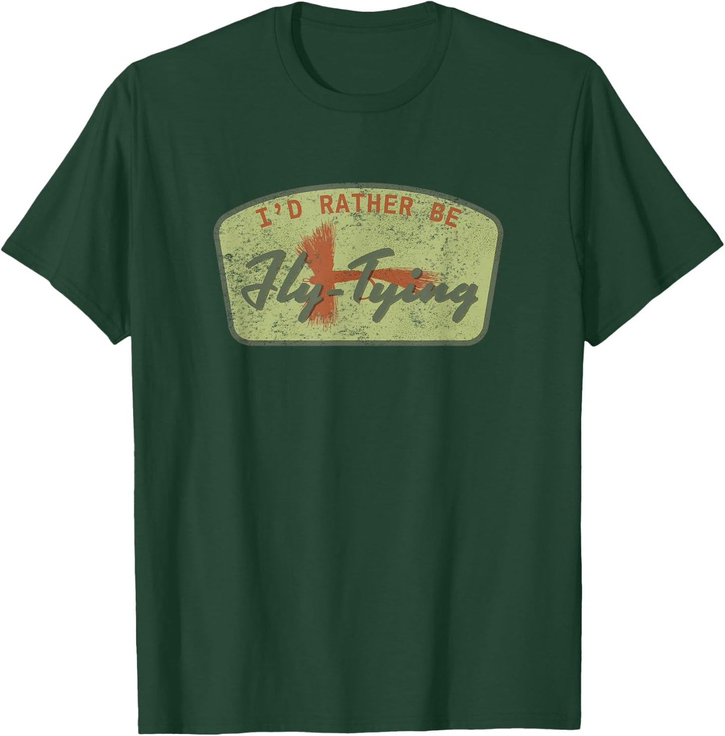 Badge Design for Fly Tying Fisherman T-Shirt - T-Shirt | Forest