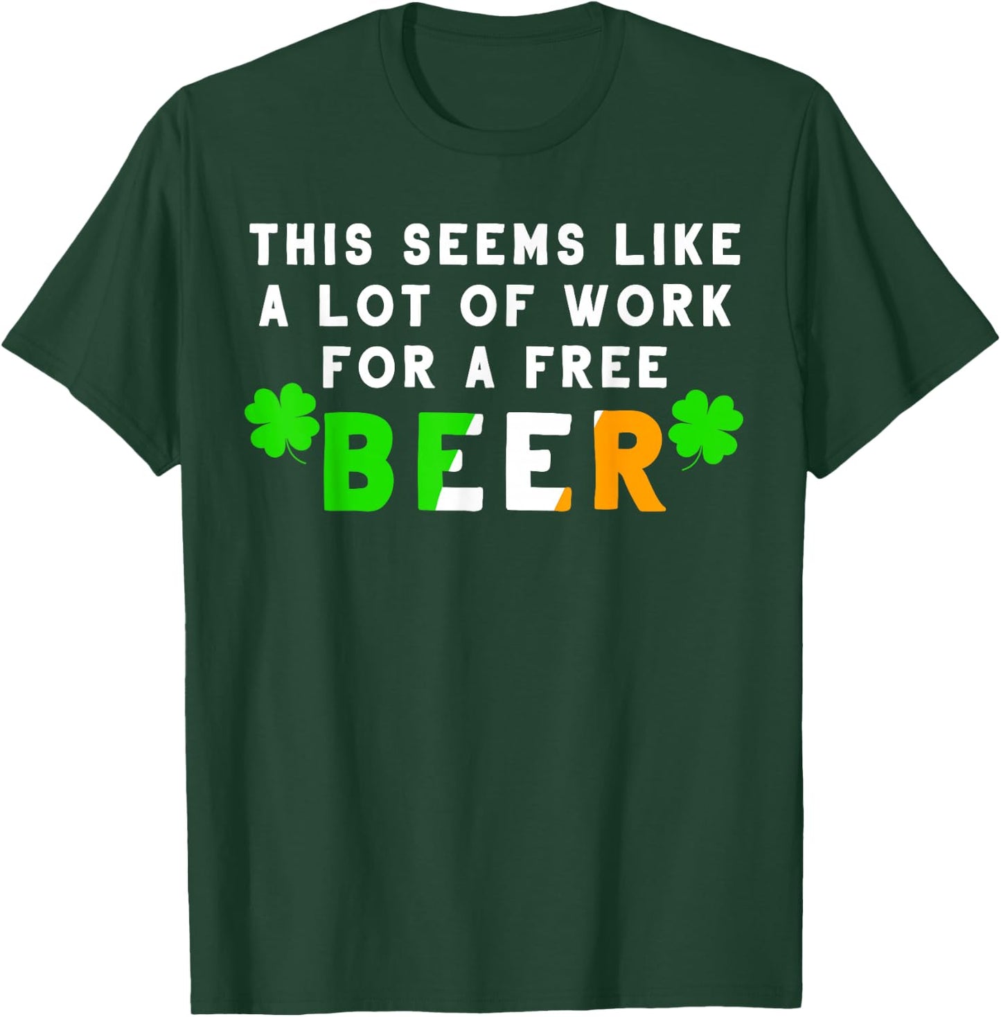 St Patricks Day Running Design Gift Irish Beer Races T-Shirt - T-Shirt | Forest