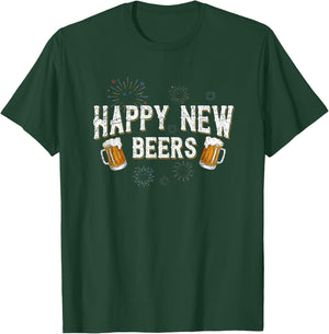 Beer Drunk Fireworks NYE 2021 Party Gift Happy New Year T-Shirt - T-Shirt | Forest