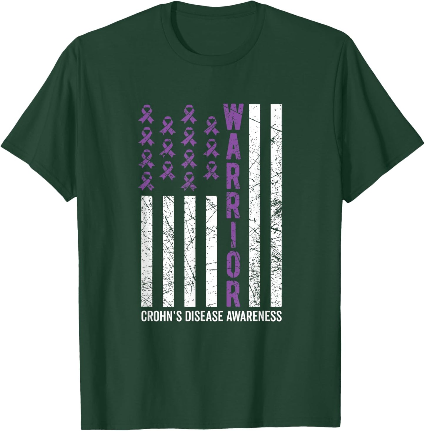 Purple Warrior & Men Crohn's Awareness T-Shirt - T-Shirt | Forest