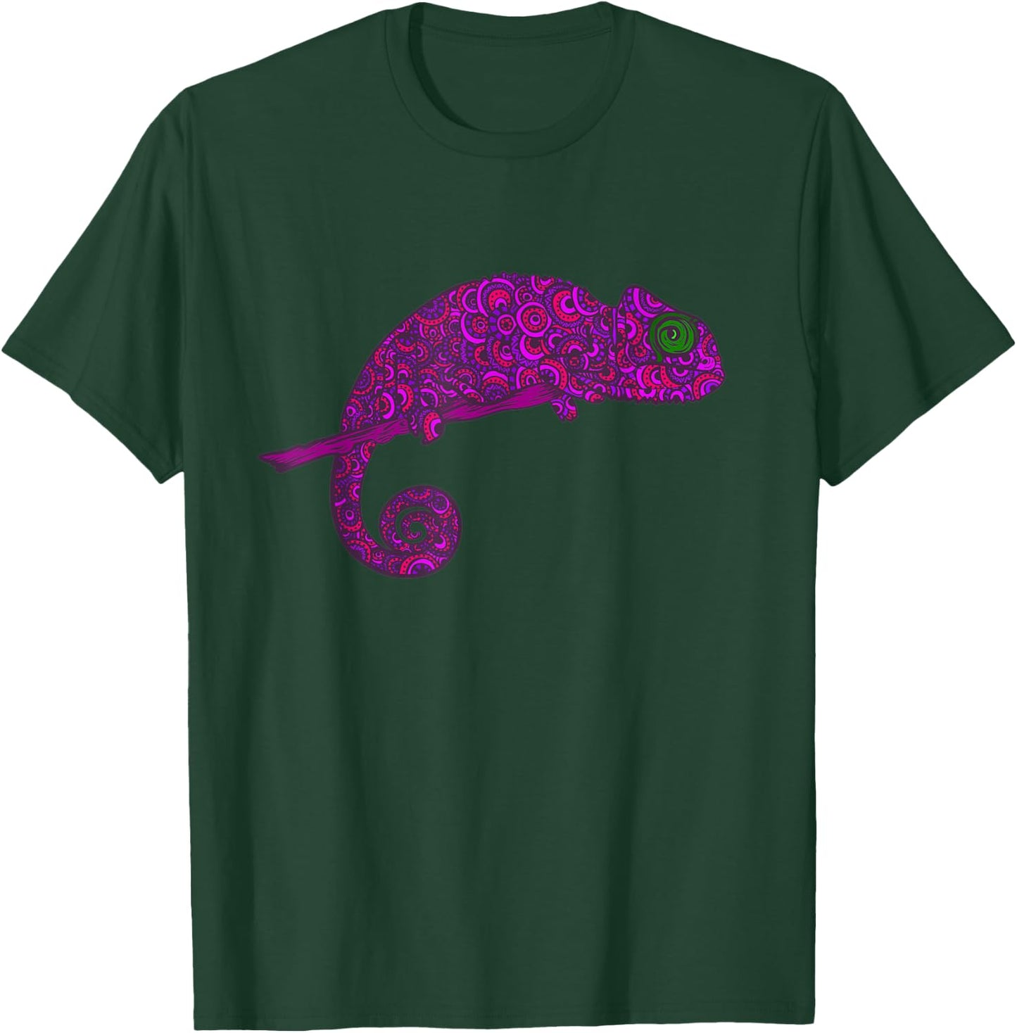 Trendy Abstract Chameleon Tribal - Trendy Tribal Tattoo Art T-Shirt - T-Shirt | Forest