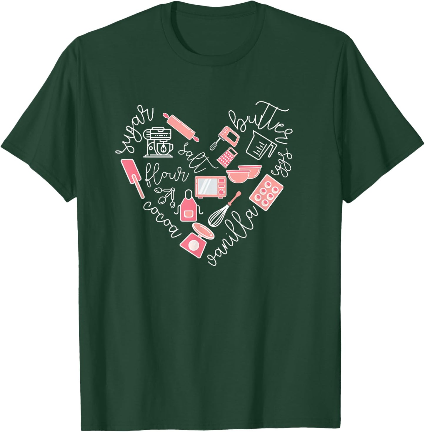 Love Baking Tools for Bakers Gift Women Cute Pink T-Shirt - T-Shirt | Forest