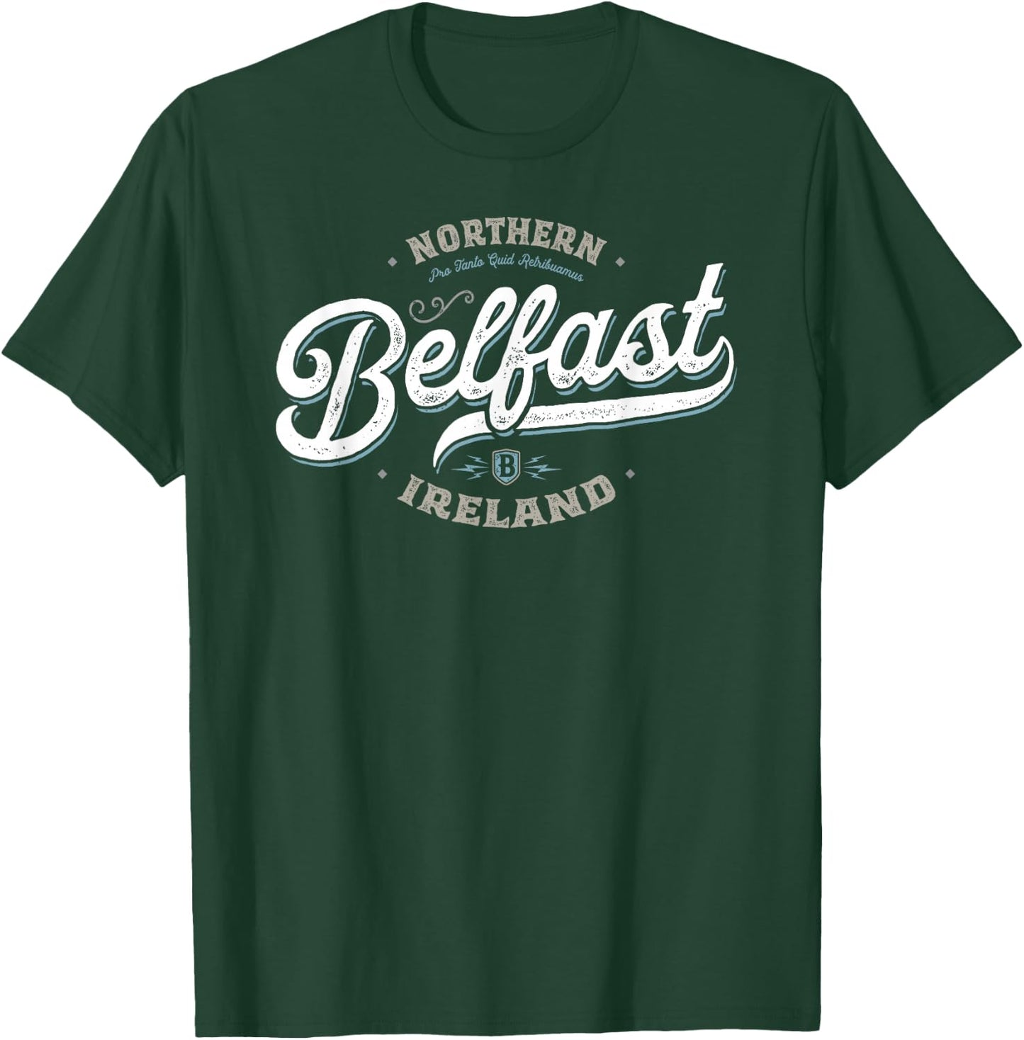 Belfast Northern Ireland - Vintage Retro City Travel Capital T-Shirt - T-Shirt | Forest
