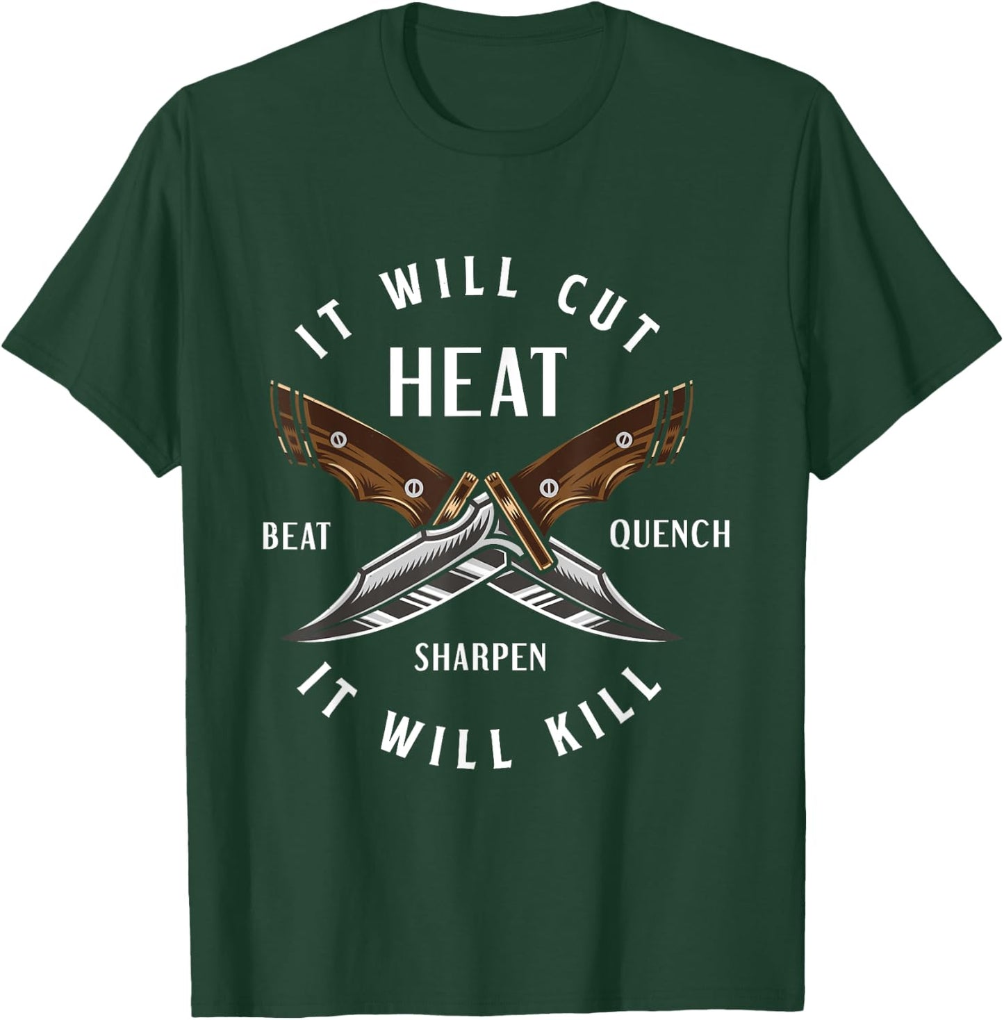 Fire Forged Knife Maker Bladesmith Blacksmith T-Shirt - T-Shirt | Forest