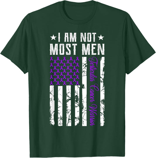 Testicular Cancer Shirt Gifts Awareness Ribbon Survivor T-Shirt - T-Shirt | Forest