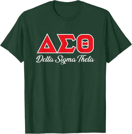 AMAZIGREEK Delta Sigma Theta Sorority Paraphernalia, Delta 1913 HBCU Adult , Black, Small T-Shirt - T-Shirt | Forest