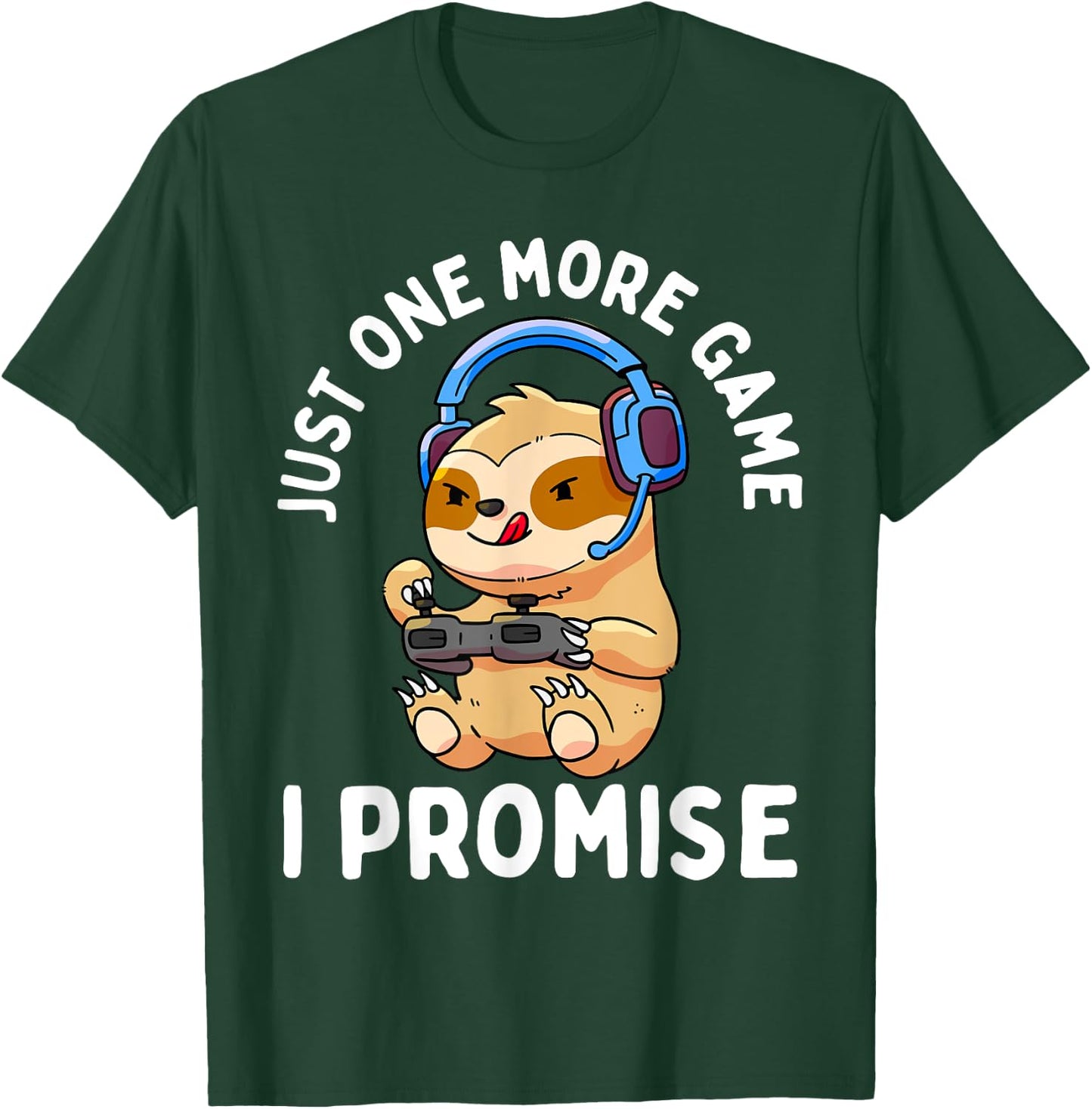 Gamer Sloth Gaming Lover Video Game Boys Girls Gift T-Shirt - T-Shirt | Forest