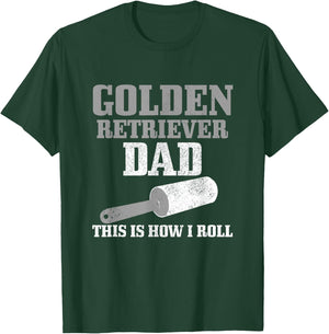 Golden Retriever Dad Dog Hair Funny Golden Retriever T-Shirt - T-Shirt | Forest