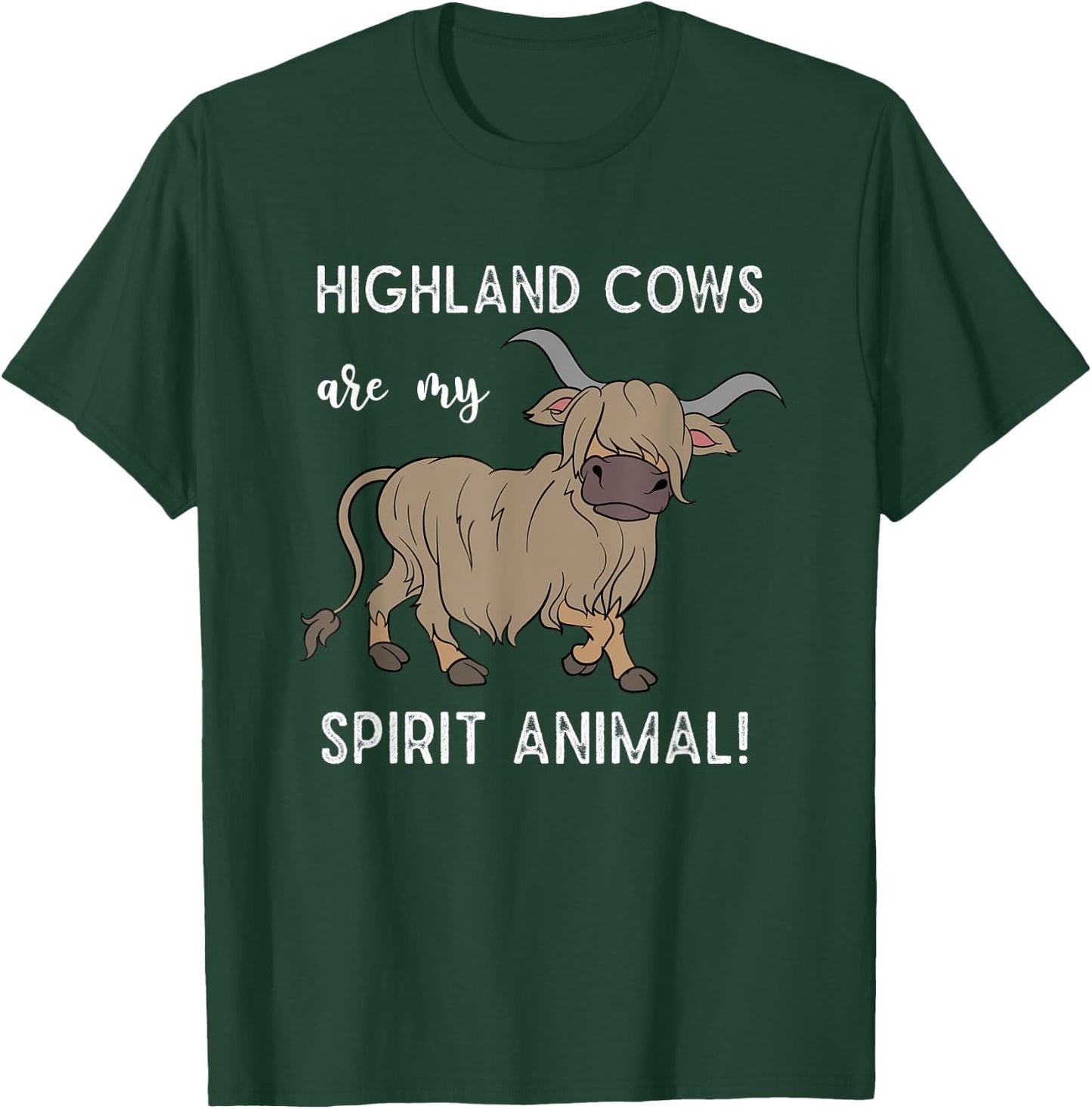 Scottish Farmer Gift Farm Animal Scotland Highland Cow T-Shirt - T-Shirt | Forest