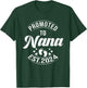 BORN Promoted To Nana Est 2024 Pregnancy First Time New Nana T-Shirt - T-Shirt | Forest