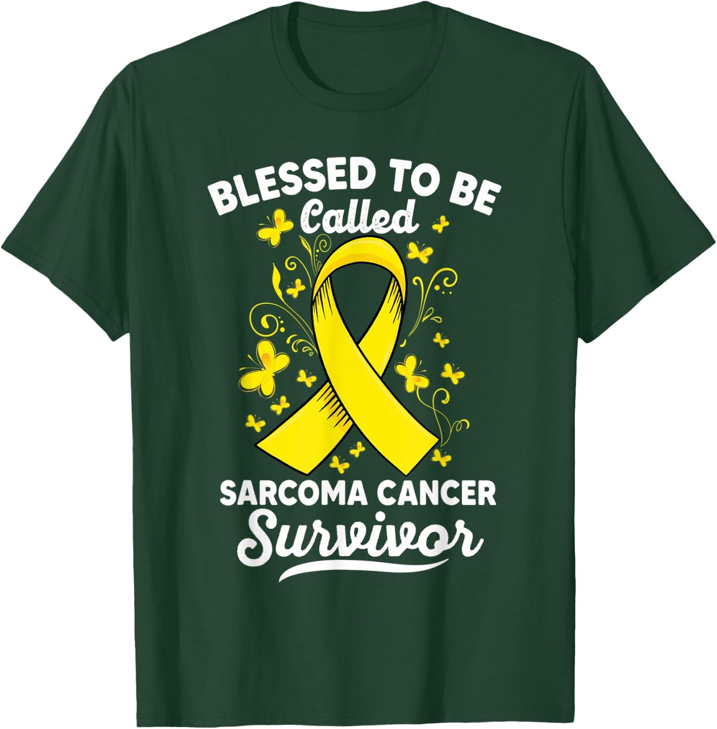 Blessed to be called survivor Sarcoma Cancer Awareness T-Shirt - T-Shirt | Forest