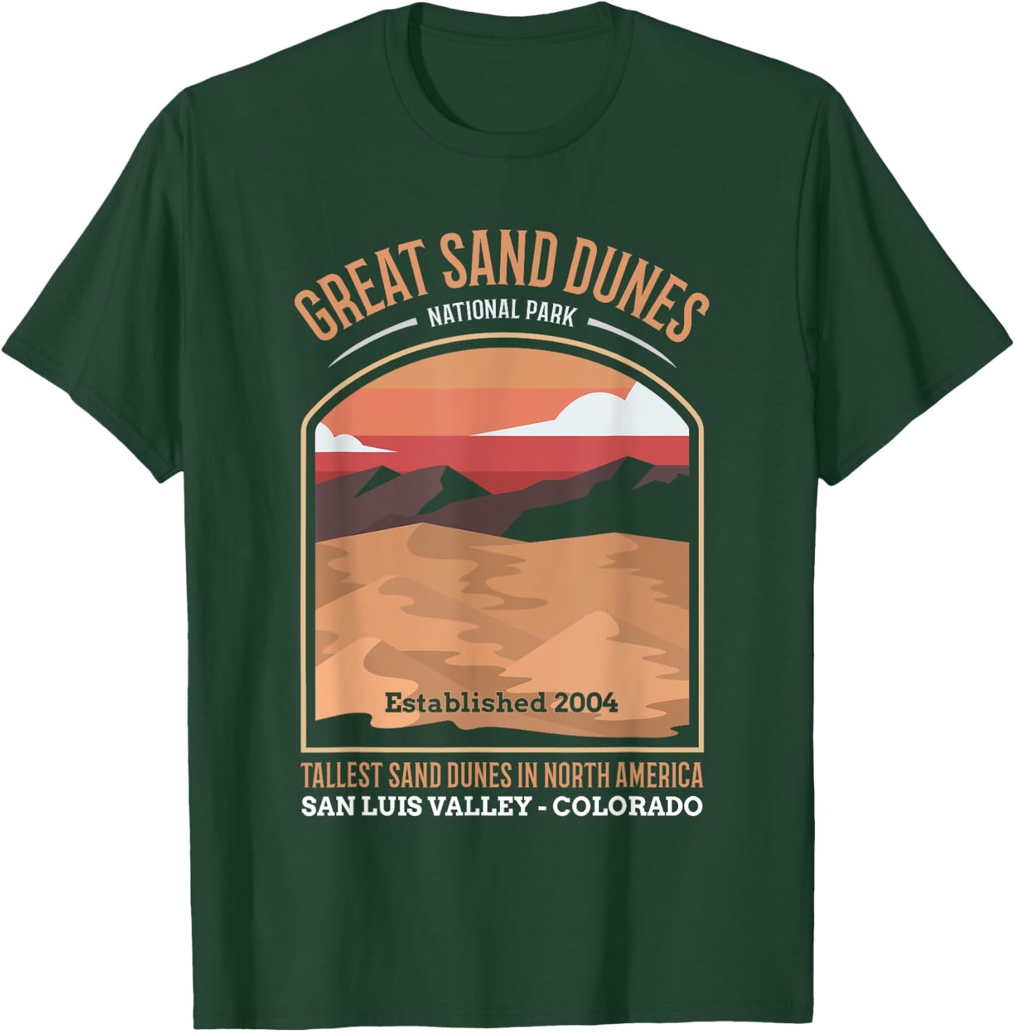 Large Sand Dunes National Park US Vintage T-Shirt - T-Shirt | Forest