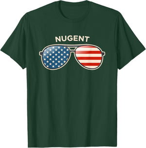 Nugent, LA Vintage US Flag Sunglasses T-Shirt - T-Shirt | Forest