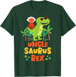 Uncle Saurus Rex Dinosaur Family Reunion T-Shirt - T-Shirt | Forest