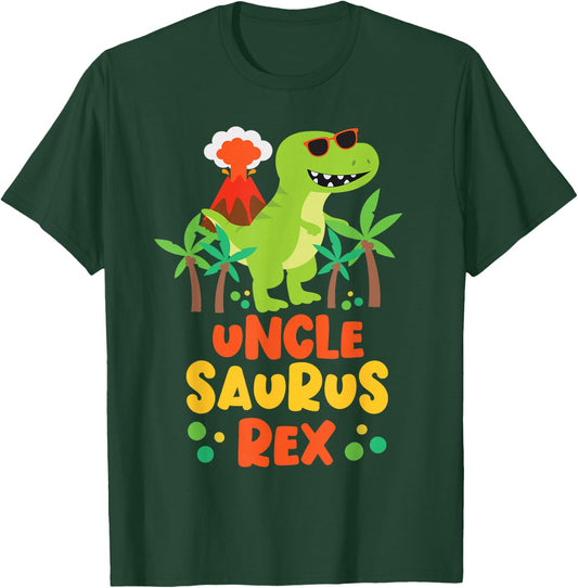 Uncle Saurus Rex Dinosaur Family Reunion T-Shirt - T-Shirt | Forest