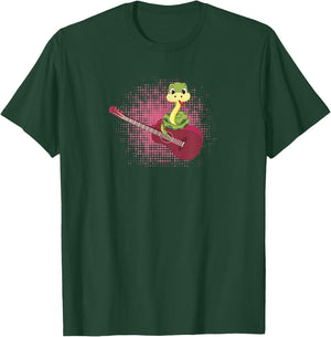 Snake Playing Acoustic Guitar Musical Fans Band Reptile snek T-Shirt - T-Shirt | Forest